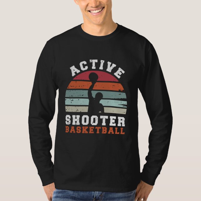 Camiseta Active Shooter Basketball Grunge Basketball Quote  (Frente)