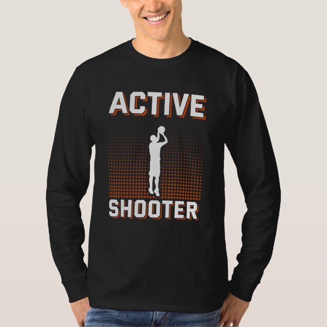 Camiseta Active Shooter Basketball  Men Women (Frente)