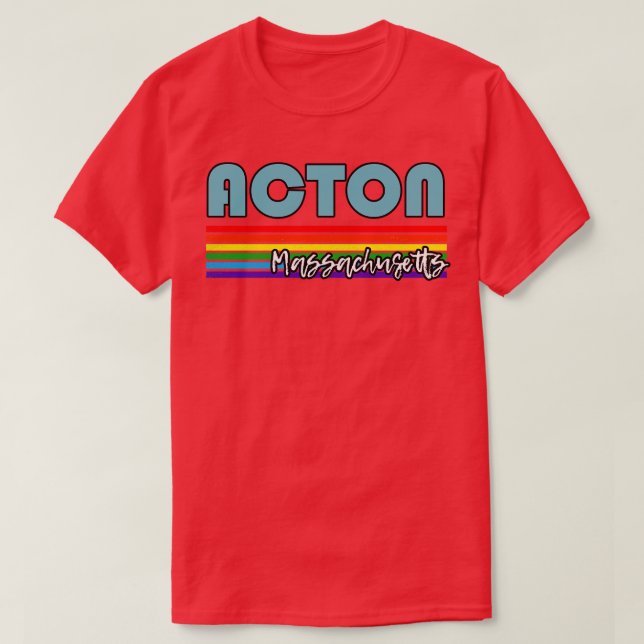 Camiseta Acton Massachusetts Pride Acton LGBT Gift LGBTQ S (Frente do Design)