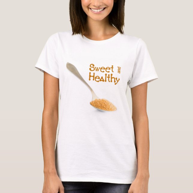 Camiseta Açúcar da cana e açúcar castanho (Frente)