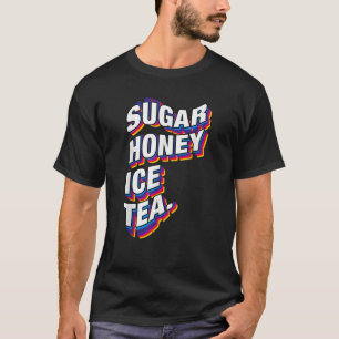 Camiseta Açúcar Mel de Gelo Chá Funny 90 s. Vintage Retro D