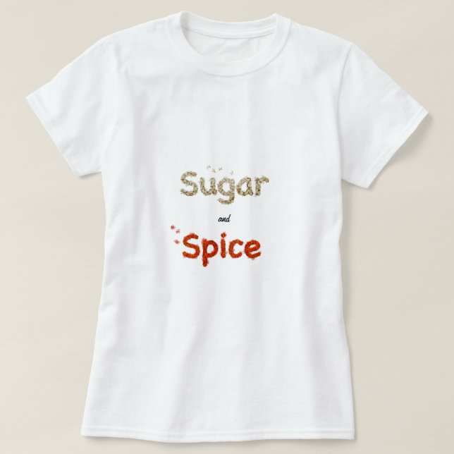 Camiseta Açúcares e especiarias, cubos de paprika, frutos d (Frente do Design)
