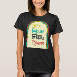 Camiseta Acupuntura Comer Pessoas De Sleep Repetir A Agulha