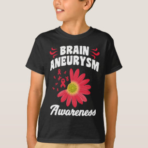 Camiseta Acurísmo cerebral Sensibilização Flor Suporte a Fr