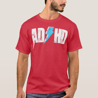 Camiseta AD HD para Homens Crianças Engraçadas Presente de 