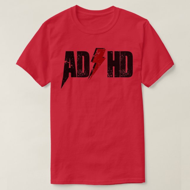Camiseta AD HD para Homens Crianças Meninas Parentes ADHD (Frente do Design)