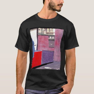 Camiseta Ad Reinhardt AI Red Purple City Day Abstrato Art G