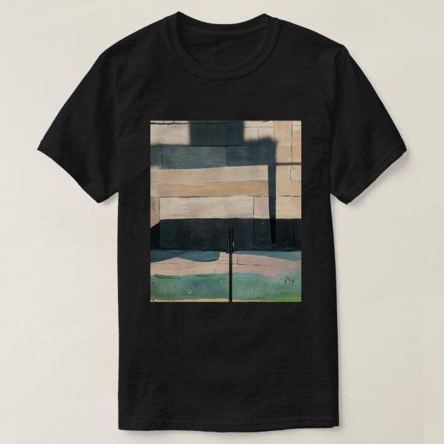 Camiseta Ad Reinhardt AI Stone Wall City Day Abstrato Art G (Frente do Design)