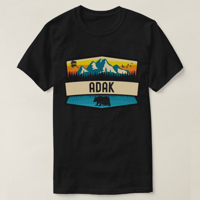 Camiseta Adak, Alasca (Frente do Design)