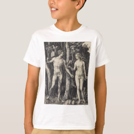 Camiseta Adam e Eve Engrenando por Albrecht Durer