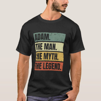 Camiseta Adam Man Myend Citação de Legenda Retro Engraçado 