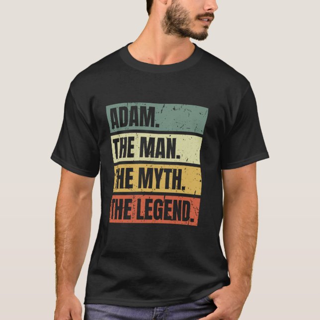 Camiseta Adam Man Myend Citação de Legenda Retro Engraçado  (Frente)
