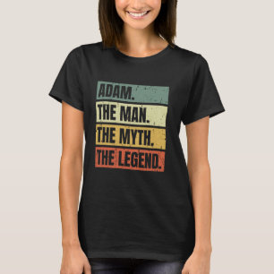 Camiseta Adam Man Myend Citação de Legenda Retro Engraçado
