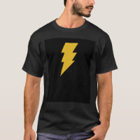 Adam Shazam Black Graphic T Shirt