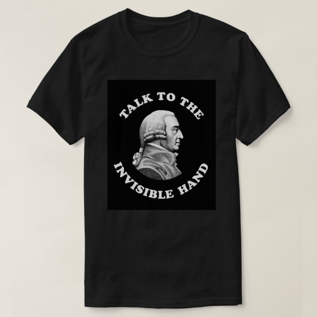 Camiseta Adam Smith - Fale Com A Mão Invisível - Engraçado  (Frente do Design)