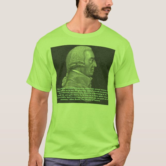 Camiseta Adam Smith (mão invisível), "cada individual… (Frente)