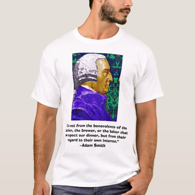 Camiseta Adam Smith, "não é do benevolen…, "… (Frente)