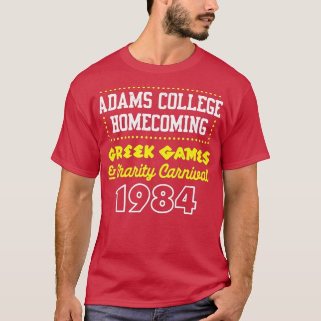 Camiseta Adams College Homecoming 1984 (Frente)