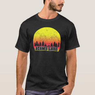 Camiseta Adams Lake Indiana Retro Scenic Sunset Gráfico