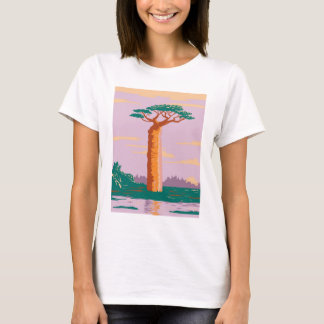 Camiseta Adansonia grcandidato ieri Madagascar Baobab T-Shi