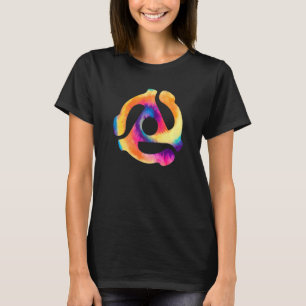 Camiseta Adaptador de Disco 45 RPM Tie Dye Vinil Retro Pres