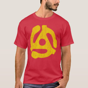 Camiseta Adaptador de Disco 45 RPM Vintageurntable Amarelo