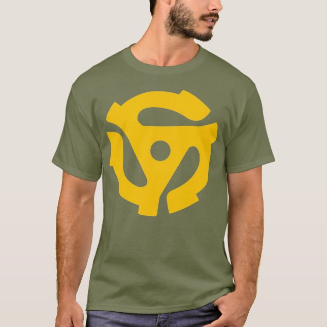 Camiseta Adaptador DJ 45 RPM Turntable Music (Frente)