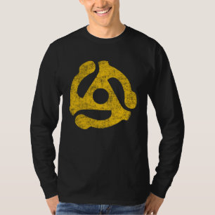 Camiseta Adaptador Retro 45 RPM Discos de Vinil Antigos Col