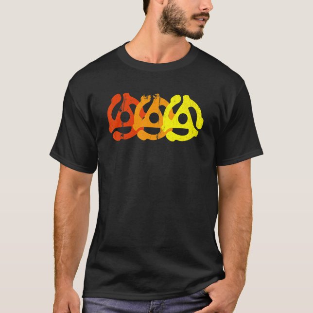 Camiseta Adaptadores de registro de 45 RPM Voltáveis Vinil  (Frente)