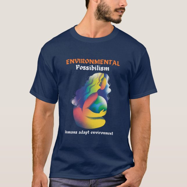 Camiseta Adaptar e prosperar: Tee de Possibilismo Ambiental (Frente)