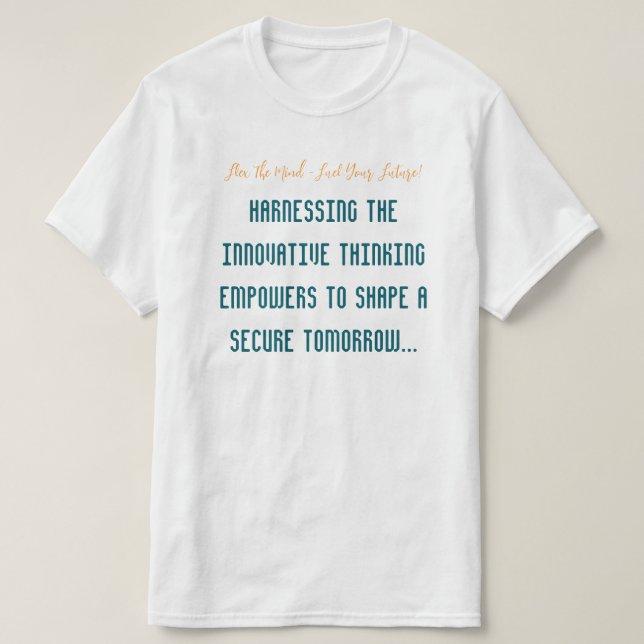 Camiseta Adaptar e Reagir aos Céus em Mudança (Frente do Design)