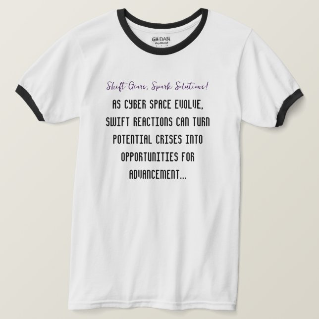 Camiseta Adaptar e Reagir aos Céus em Mudança (Frente do Design)