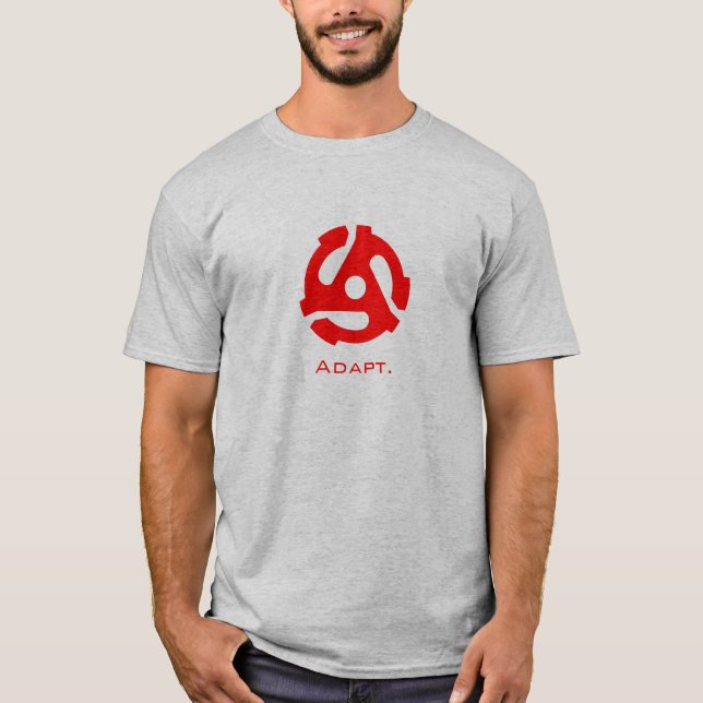 Camiseta Adapte o T - vermelho (Frente)