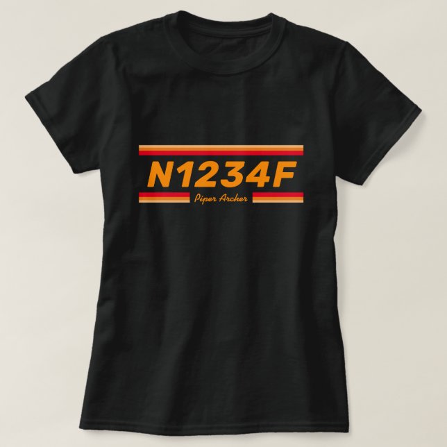 Camiseta Add an Aircraft Number T-Shirt (Frente do Design)