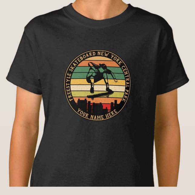 Camiseta Add Name Change ALL Text Freestyle Skateboard      (Criador carregado)