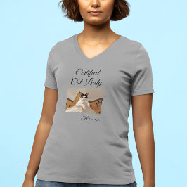 Camiseta Add Photo Gym Activewear Cat Lady Lightweight