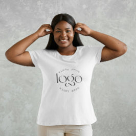 Camiseta Add Your Own Custom Business Logo Modern White