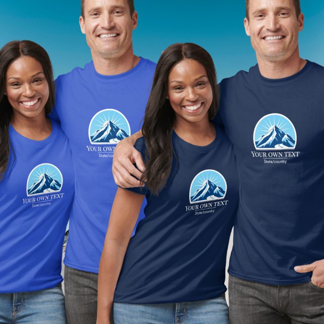 Camiseta Add your own text ski resort mountain souvenir  (Criador carregado)