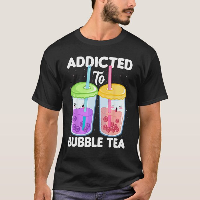 Camiseta Addicted to Bubble Tea  Boba Costumes Bubble Tea (Frente)