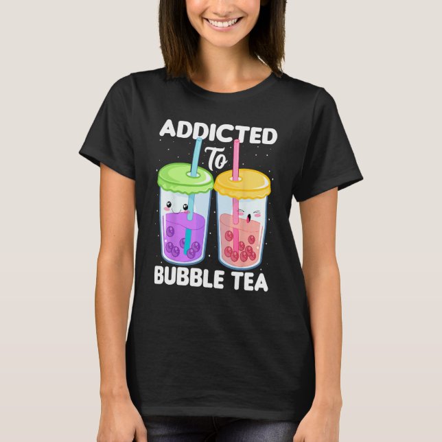 Camiseta Addicted to Bubble Tea  Boba Costumes Bubble Tea (Frente)