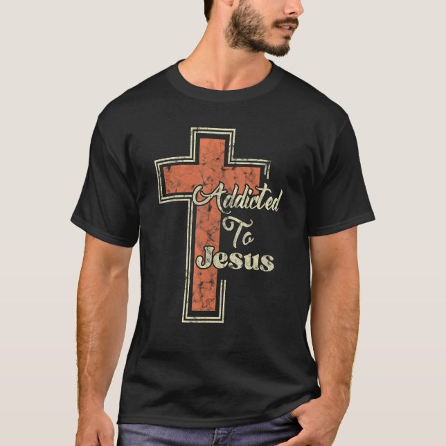 Camiseta Addicted To Jesus Christian Cross (Frente)