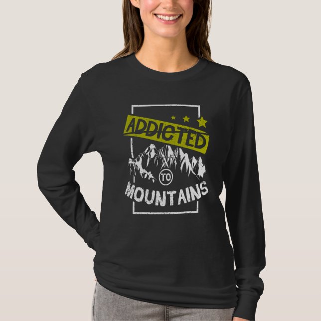 Camiseta Addicted to mountains hiking (Frente)