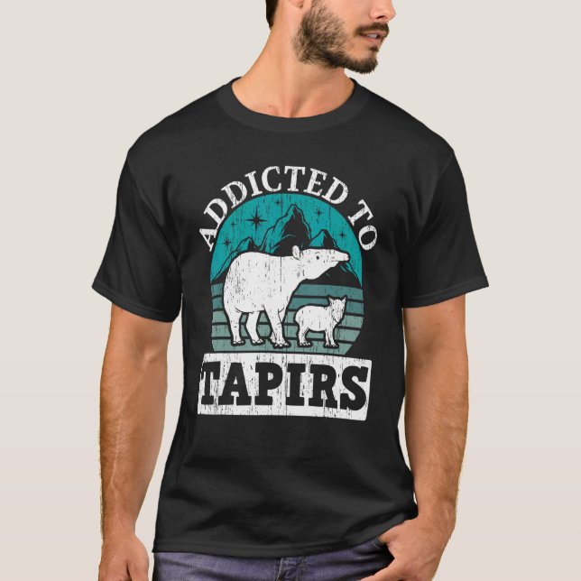 Camiseta Addicted To Tapirs Wildlife Animal Zookeeper (Frente)