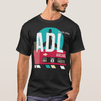 Camiseta Adelaide Austrália Código de Bagagem do Aeroporto 