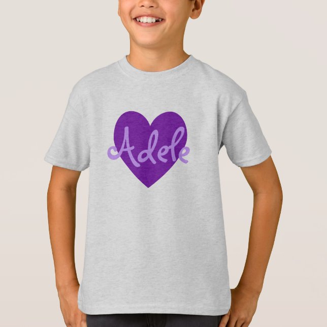 Camiseta Adele em roxo (Frente)