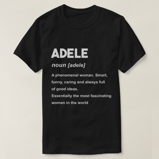 Camiseta Adele Name (Frente do Design)