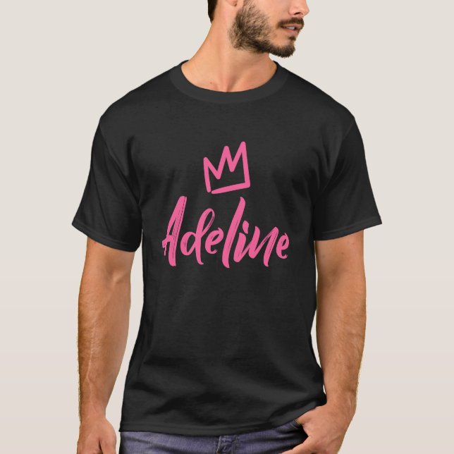 Camiseta Adeline, a Rainha Coroa Rosa para as Mulheres Cham (Frente)