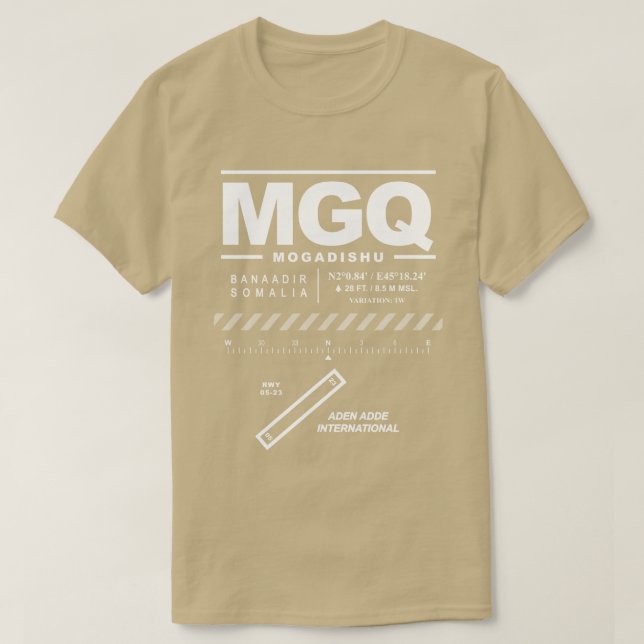 Camiseta Aden Adde International Airport MGQ T Shirt (Frente do Design)