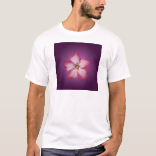 Camiseta Adenium Flor Rosa Flora Gradiente Violeta