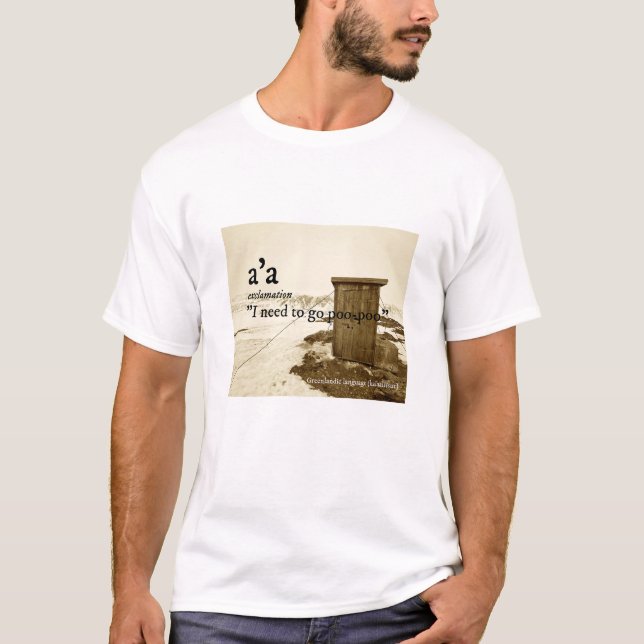 Camiseta Adentor Groenlandês de Palavras Groenlândia (Frente)